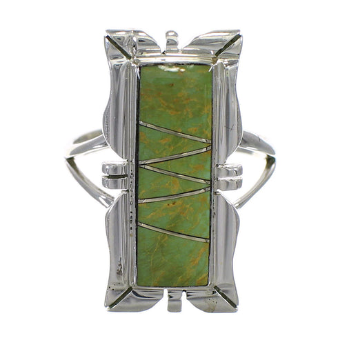 Southwest Silver And Turquoise Ring Size 8-1/2 YX79975